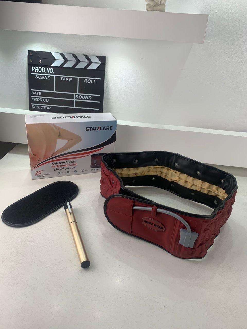 STARICARE Ceinture de décompression Gonflable avec 28 colonnes d’air et pompe- حزام شد الظهر قابل للنفخ - الصورة 2