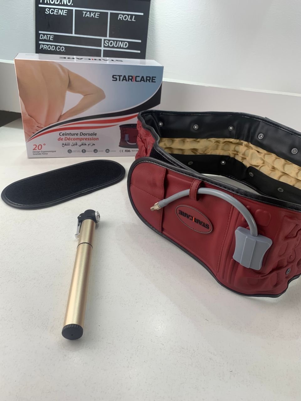 STARICARE Ceinture de décompression Gonflable avec 28 colonnes d’air et pompe- حزام شد الظهر قابل للنفخ - الصورة 3