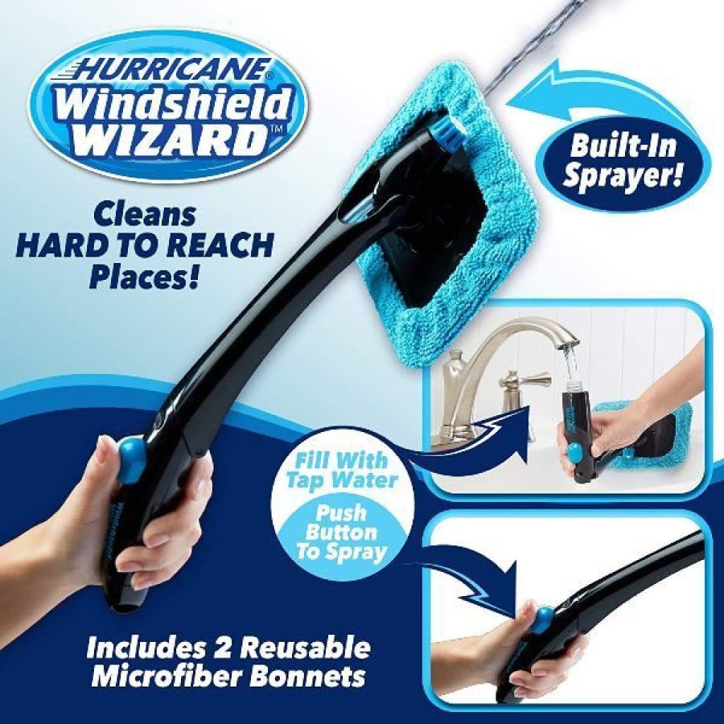 Hurricane Nettoyant pour Vitres en Microfibre avec Spray – منظف زجاج مع أداة رش - الصورة 5