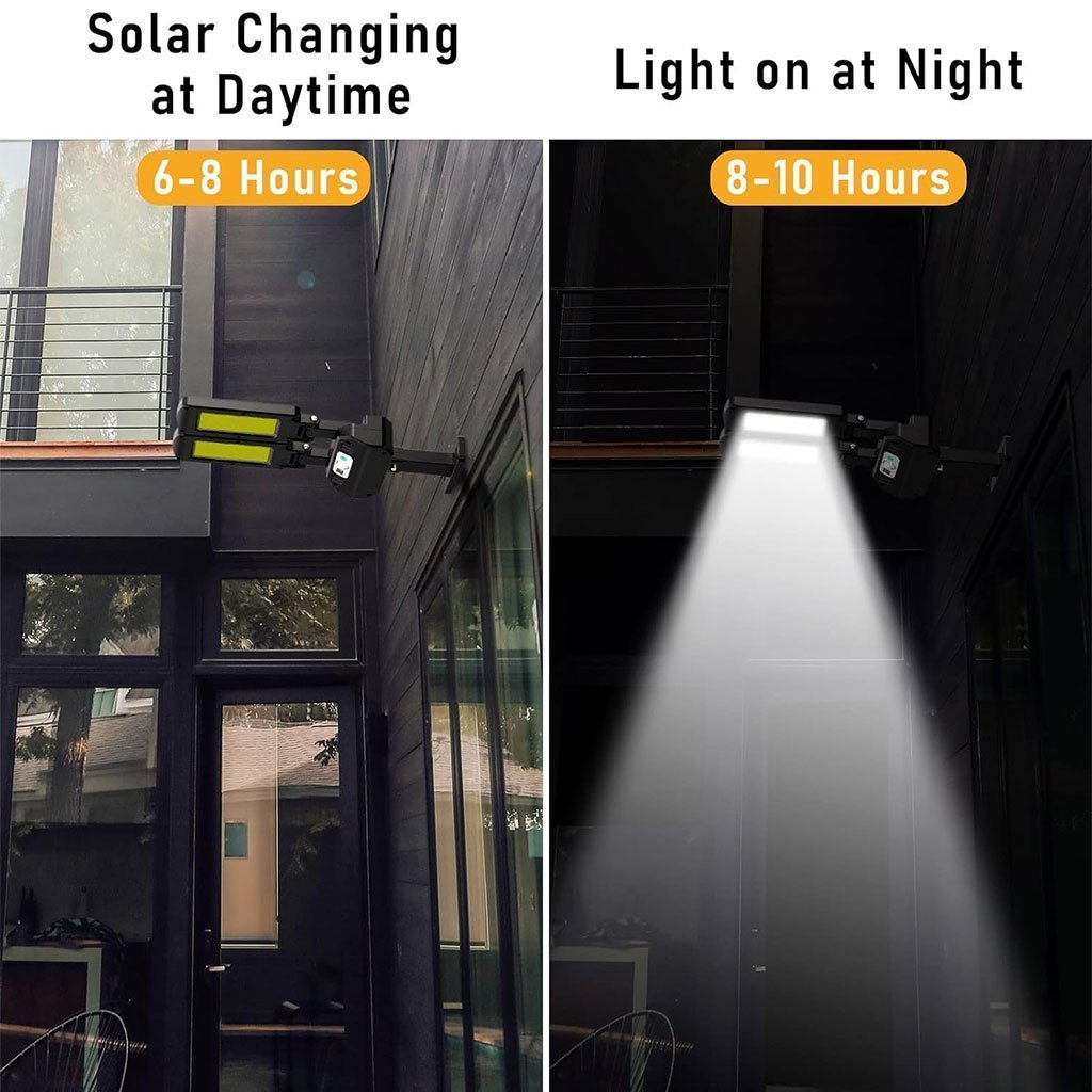 Lampadaires solaires d'extérieur 200 LED avec télécommande et détecteur de mouvement - مصباح بالطاقة الشمسية - الصورة 5