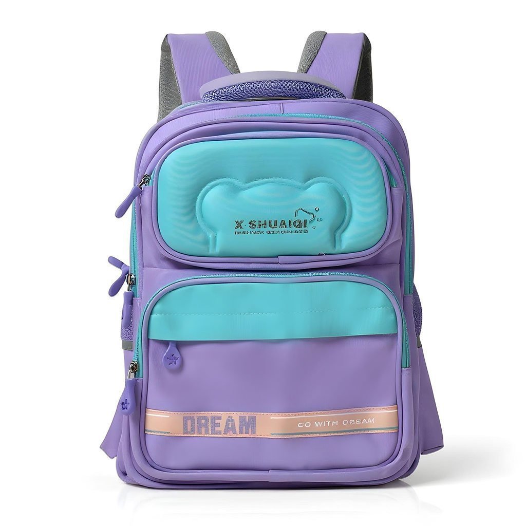 Sac à Dos Scolaire Orthopédique pour Enfants X-SHUAIQI Mauve – محفظة مدرسية للأطفال بنفسجي - الصورة 2