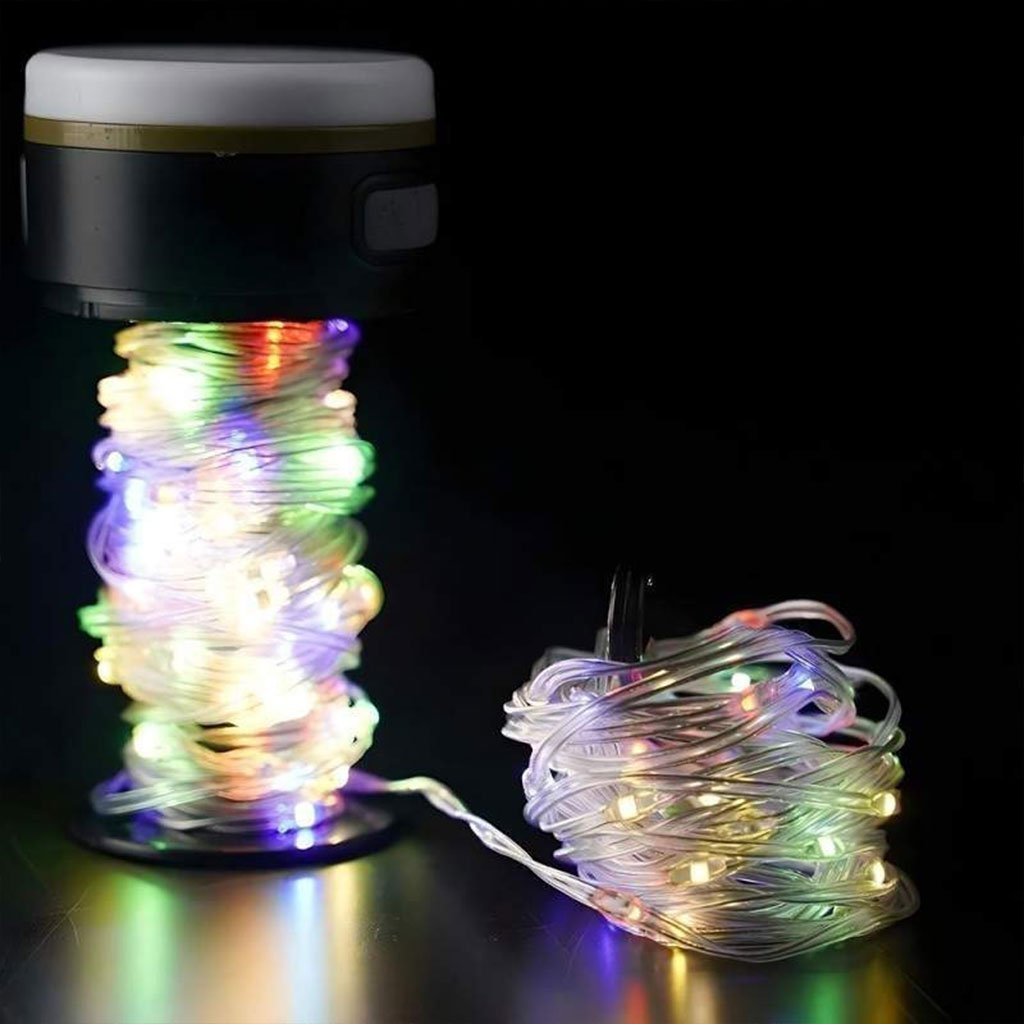 Lampe de Camping Enroulable avec Guirlande Lumineuse 10m – مصباح تخييم محمول وقابل للشحن - الصورة 6