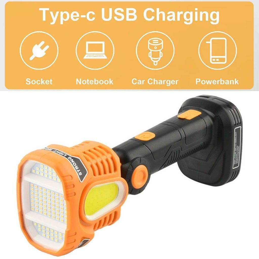 Lampe torche LED Rechargeable USB avec COB Lumière d’urgence – مصباح عالي السطوع - الصورة 2