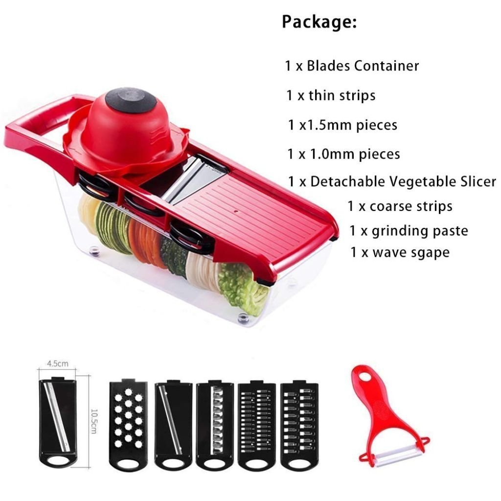 Mandoline Coupe-Légumes 10 en 1 – قطاعة خضروات - الصورة 3