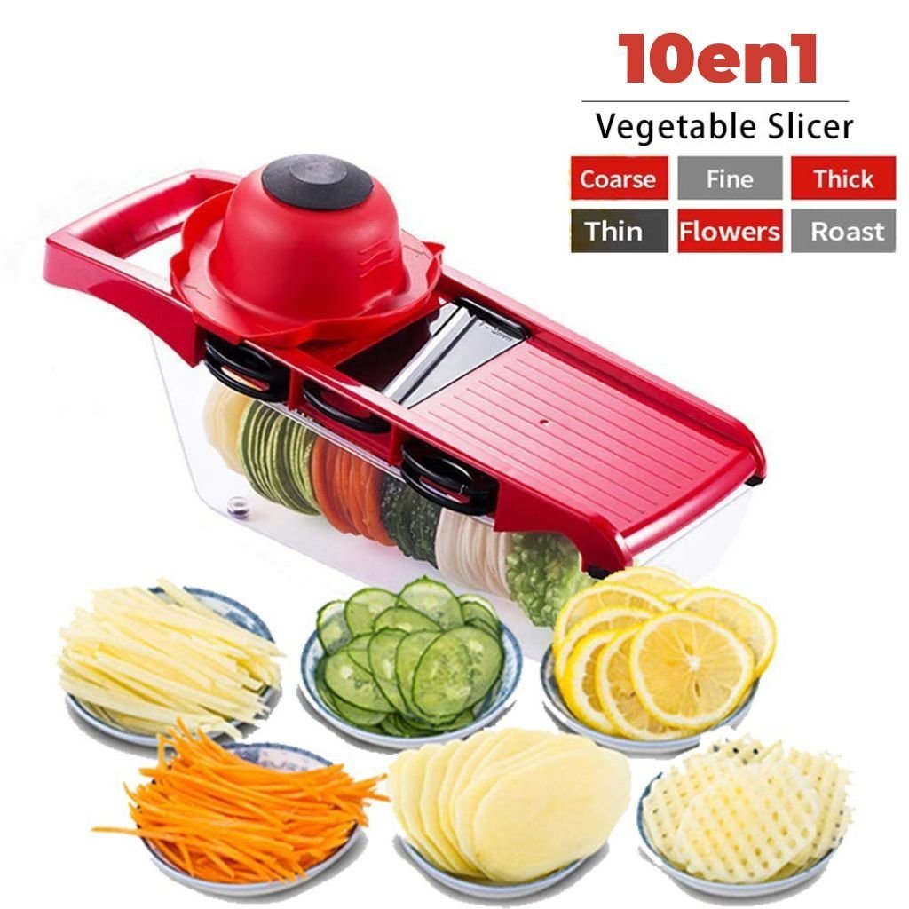 Mandoline Coupe-Légumes 10 en 1 – قطاعة خضروات - الصورة 6