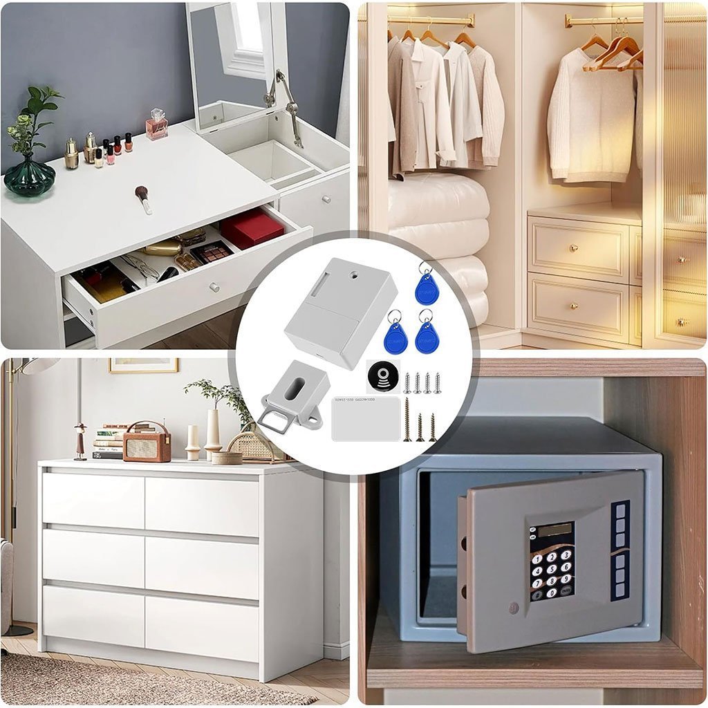 Serrure électronique d’armoire avec carte de déverrouillage – قفل درج ذكي مع بطاقة فتح - الصورة 6