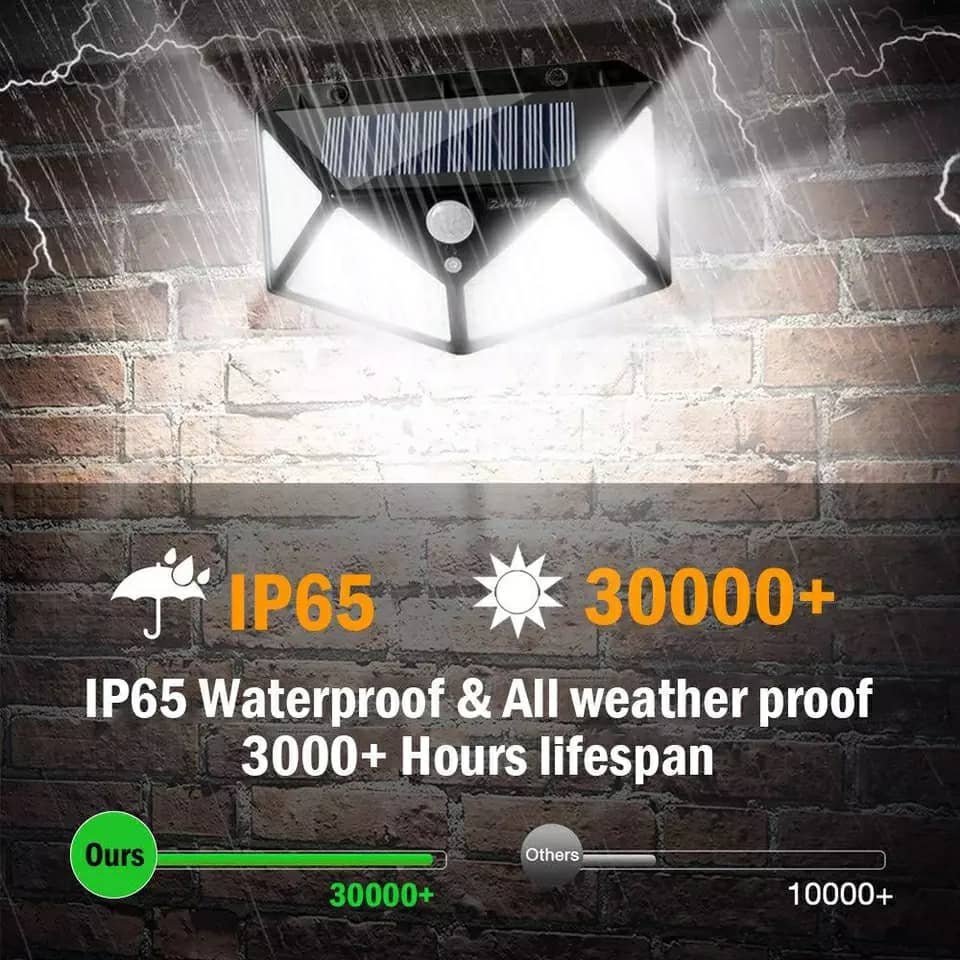 Lampe solaire d'extérieur à 158 LED avec détecteur de mouvement imperméable 3 modes d'éclairage idéal pour un jardin - الصورة 3
