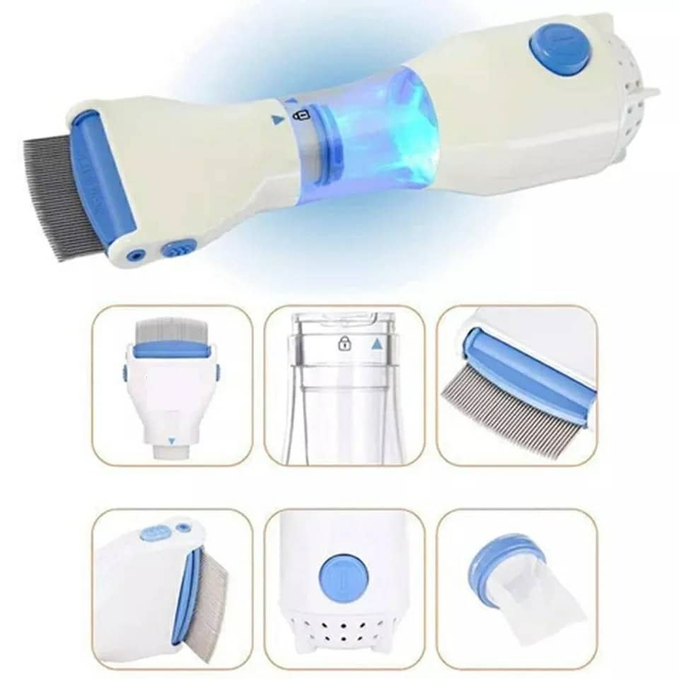 Comb Peigne Anti-Poux Électrique u0026amp; Nettoyeur Cheveux - الصورة 5