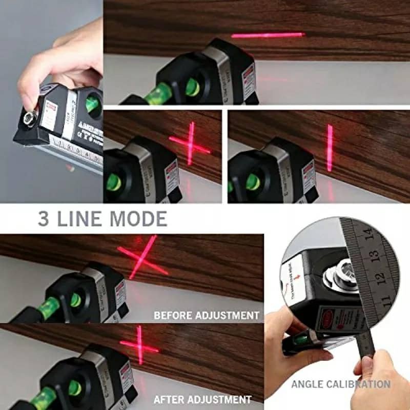 Niveau Laser 4en1 Fixit Level pro 3 Outil de musure Polyvalent Ruban De 8 Pieds - الصورة 3