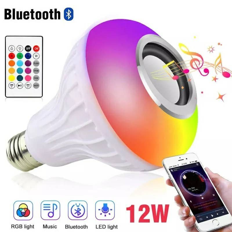 Ampoule Bluetooth Avec Haut-Parleur Rgb Télécommande SansFil - الصورة 5