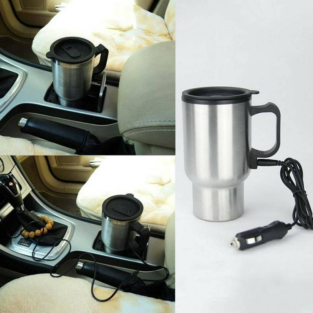 Thermos electrique chauffant pour voiture avec prise Allume Cigare Chauffe Eau,Thé,Café - الصورة 6