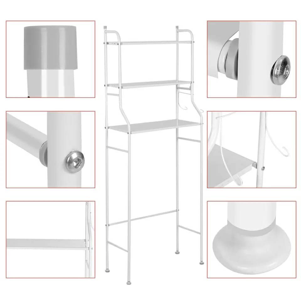 support de rangement en acier inoxydable pour salle de bain WC - الصورة 4