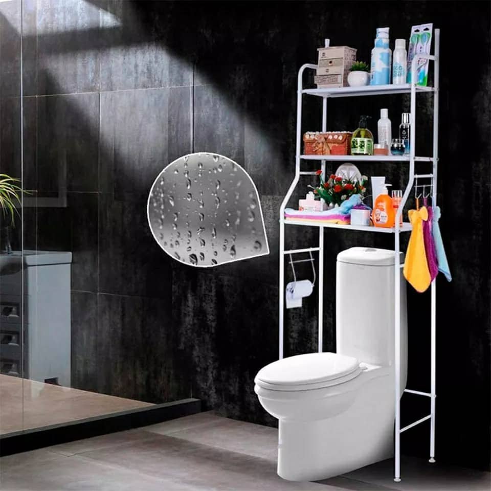 support de rangement en acier inoxydable pour salle de bain WC - الصورة 3