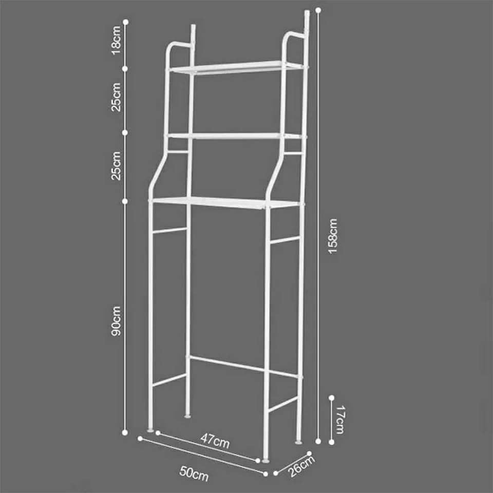 support de rangement en acier inoxydable pour salle de bain WC - الصورة 5