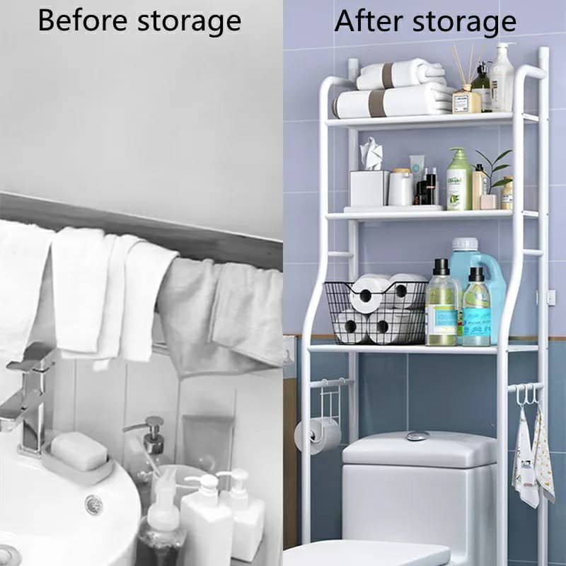 support de rangement en acier inoxydable pour salle de bain WC - الصورة 9