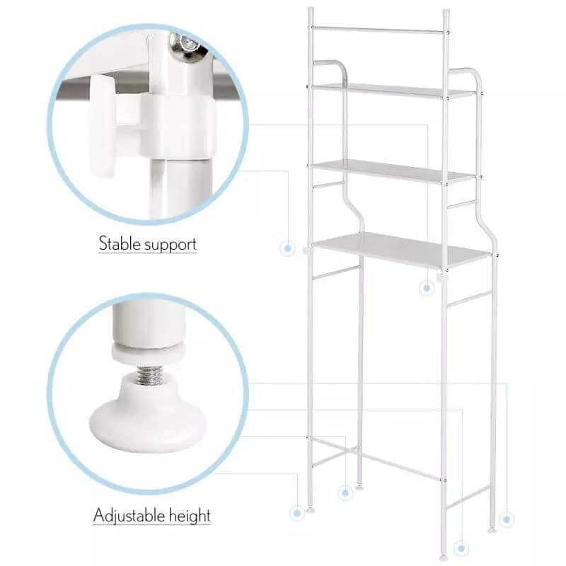 support de rangement en acier inoxydable pour salle de bain WC - الصورة 7
