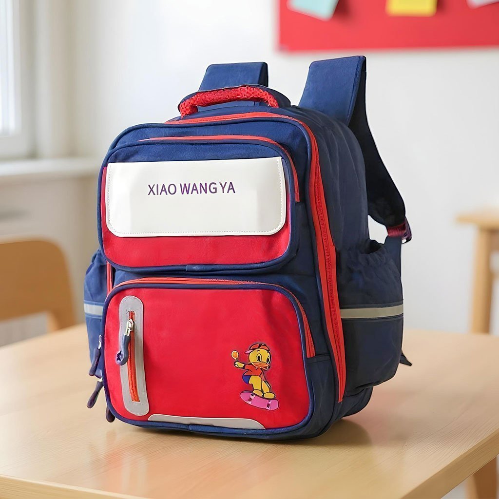 Sac à Dos Scolaire Orthopédique pour Enfants Xiao Wang Ya Bleu et rouge – محفظة مدرسية للأطفال أزرق وأحمر - الصورة 2