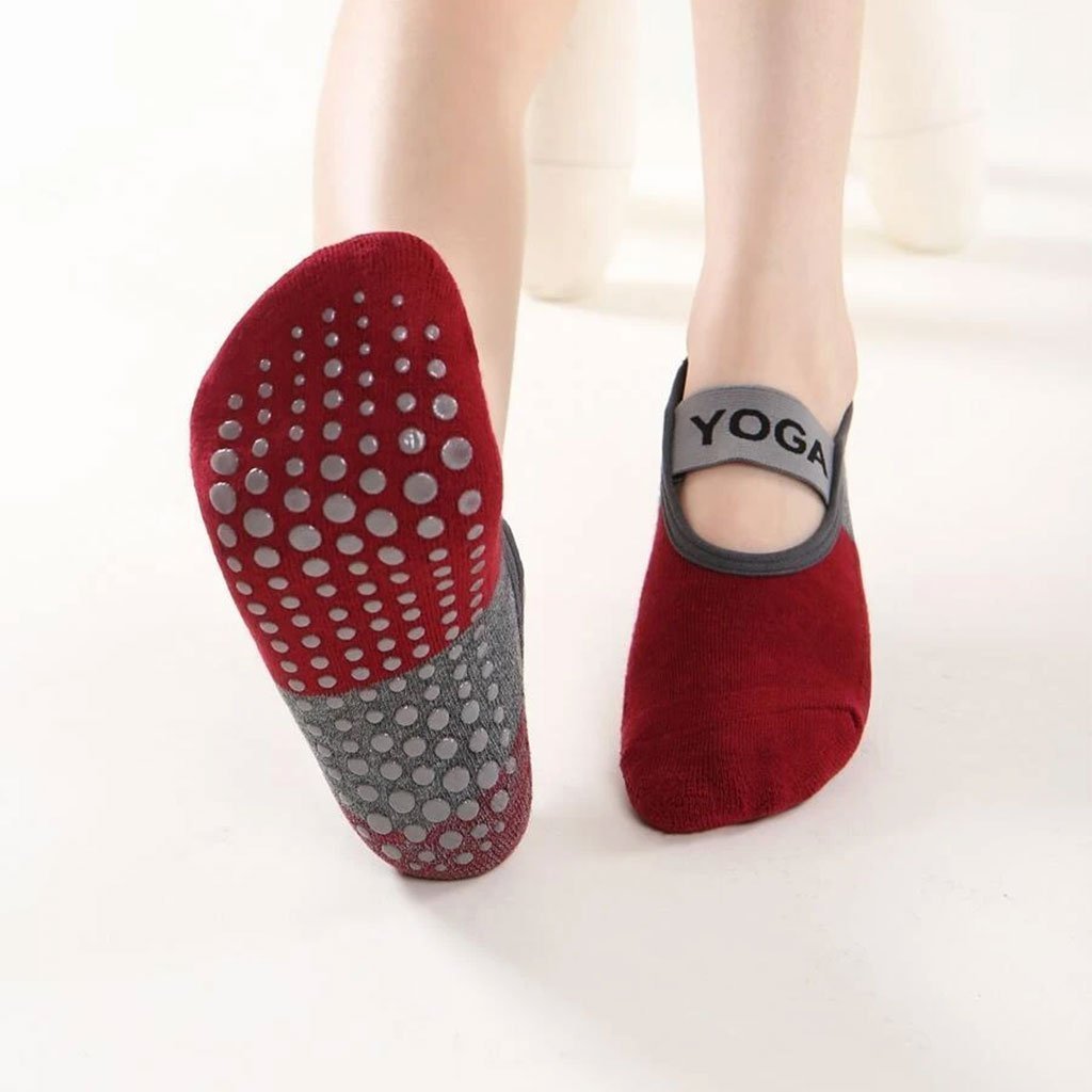 Paires Chaussettes de Yoga pour Femme Antidérapantes - الصورة 4