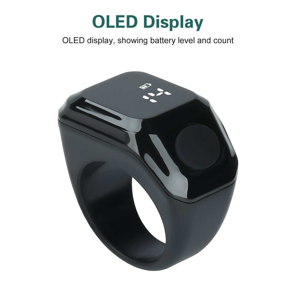 ⁦Anneau de Zikr Intelligent avec Bluetooth Ecran OLED - خاتم التسبيح الذكي يعمل مع تطبيق بلوتوث⁩ - الصورة ⁦3⁩