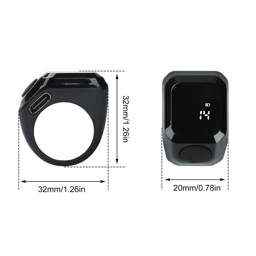 ⁦Anneau de Zikr Intelligent avec Bluetooth Ecran OLED - خاتم التسبيح الذكي يعمل مع تطبيق بلوتوث⁩ - الصورة ⁦7⁩