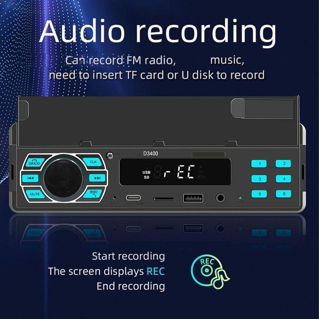 ⁦Autoradio Bluetooth Simple DIN avec Support Téléphone – راديو سيارة بلوتوث بسيط مع حامل هاتف⁩ - الصورة ⁦2⁩