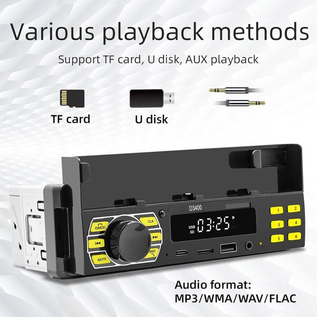 ⁦Autoradio Bluetooth Simple DIN avec Support Téléphone – راديو سيارة بلوتوث بسيط مع حامل هاتف⁩ - الصورة ⁦3⁩