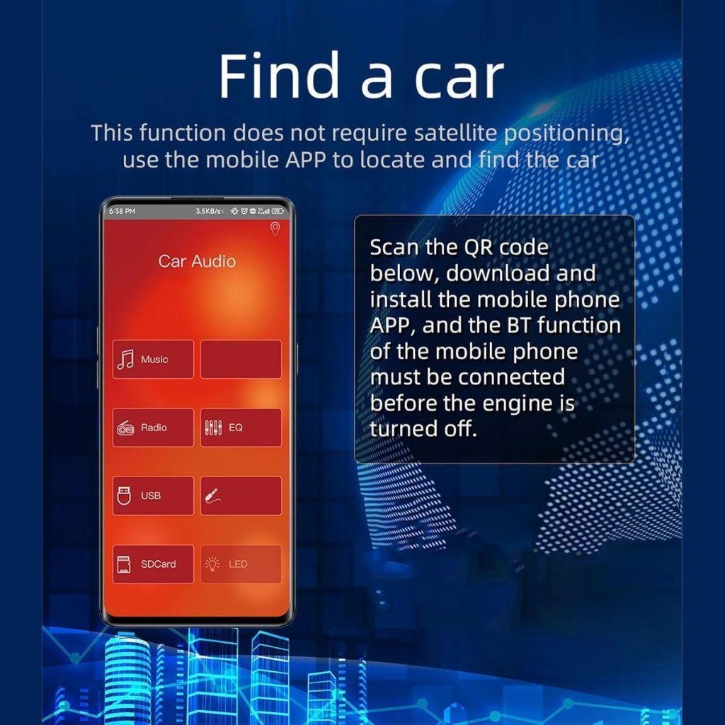 ⁦Autoradio Bluetooth Simple DIN avec Support Téléphone – راديو سيارة بلوتوث بسيط مع حامل هاتف⁩ - الصورة ⁦4⁩