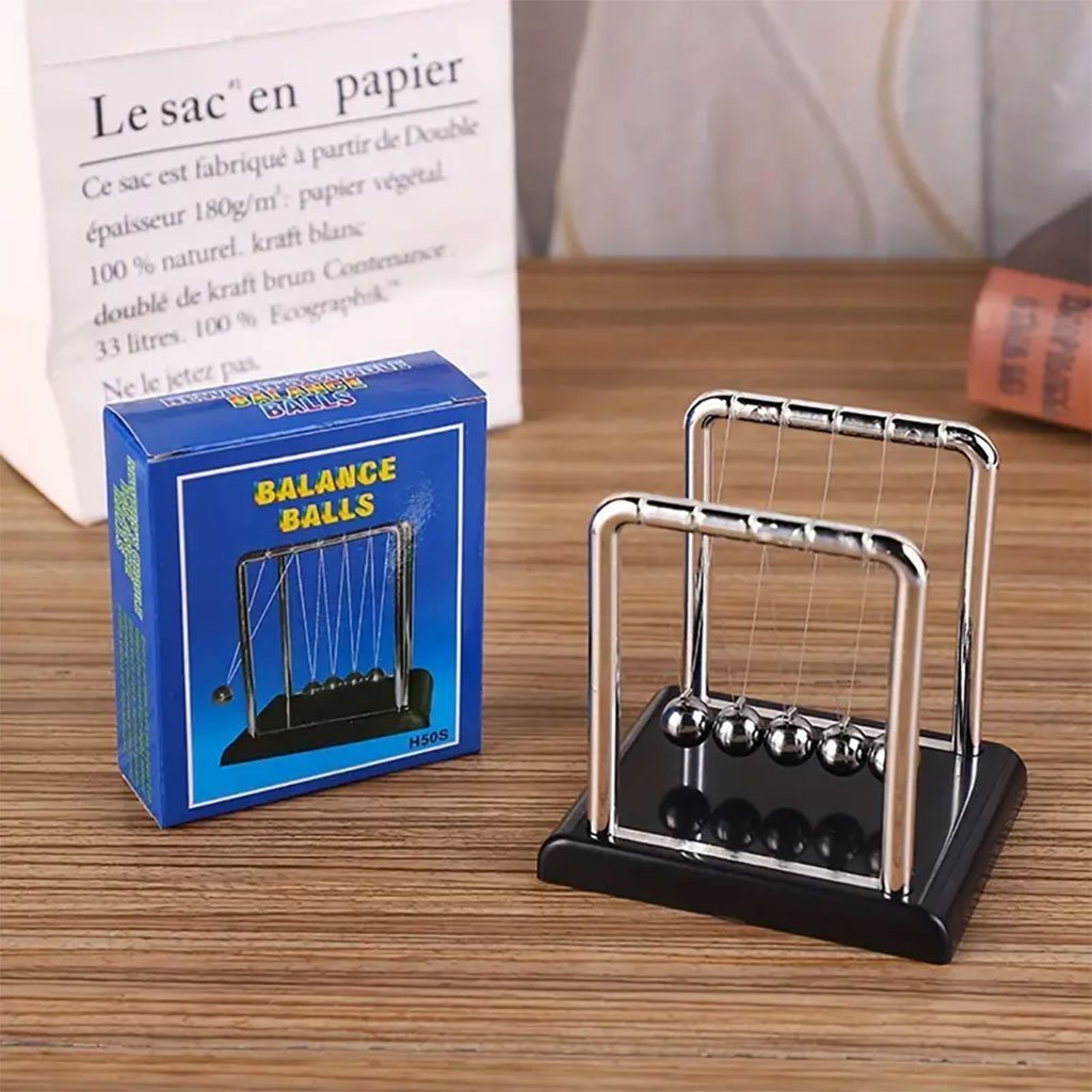 Pendule Newton Balls d'équilibre en acier classique v2 - الصورة 4
