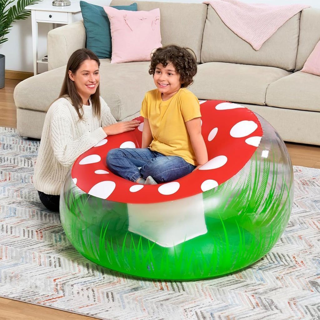 Fauteuil Gonflable Géant Champignon 112x112x66 cm Bestway 75123 – أريكة قابلة للنفخ - الصورة 2