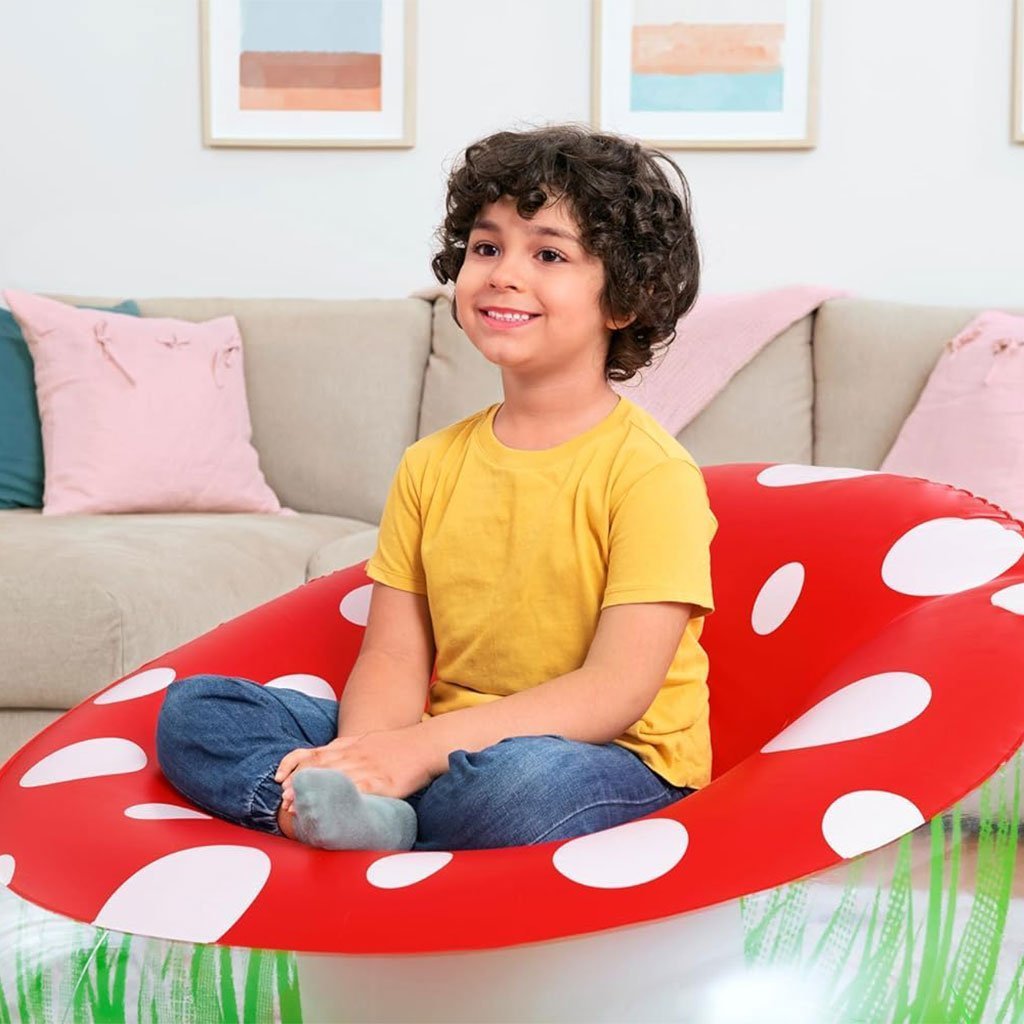 Fauteuil Gonflable Géant Champignon 112x112x66 cm Bestway 75123 – أريكة قابلة للنفخ - الصورة 5