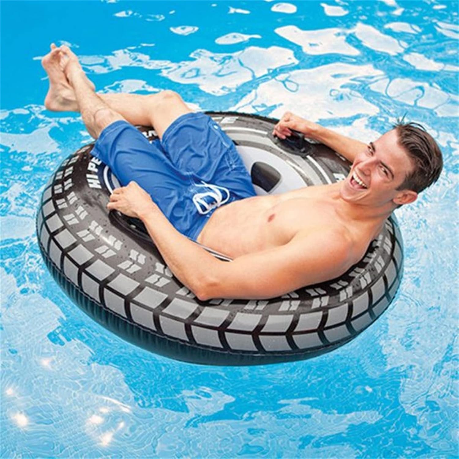 ⁦Bouée de Natation Adulte Design Pneu Sport en PVC Haute Résistance - عوامة وعجلة سباحة للبالغين بتصميم إطار السيارة الرياضي⁩ - الصورة ⁦5⁩