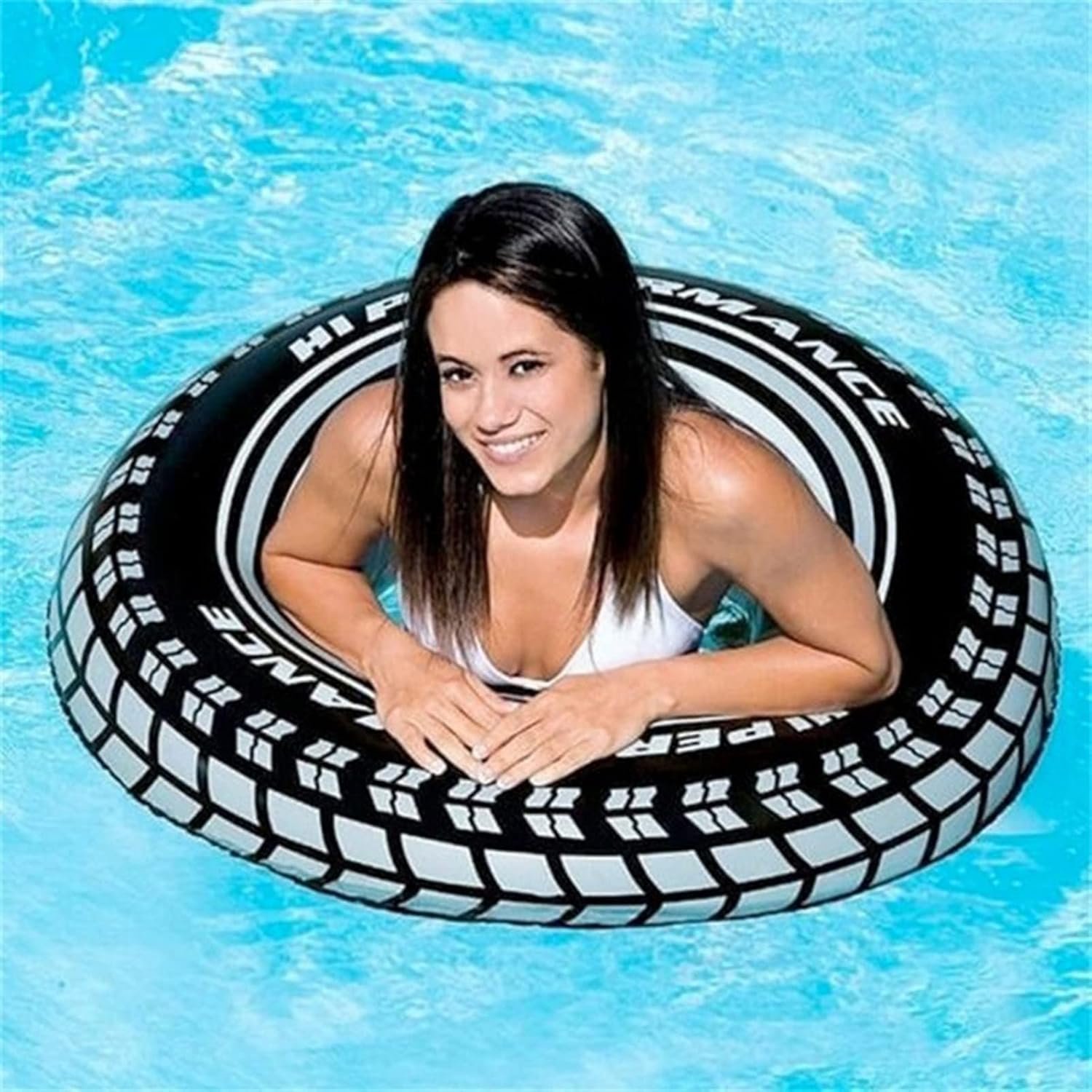⁦Bouée de Natation Adulte Design Pneu Sport en PVC Haute Résistance - عوامة وعجلة سباحة للبالغين بتصميم إطار السيارة الرياضي⁩ - الصورة ⁦6⁩