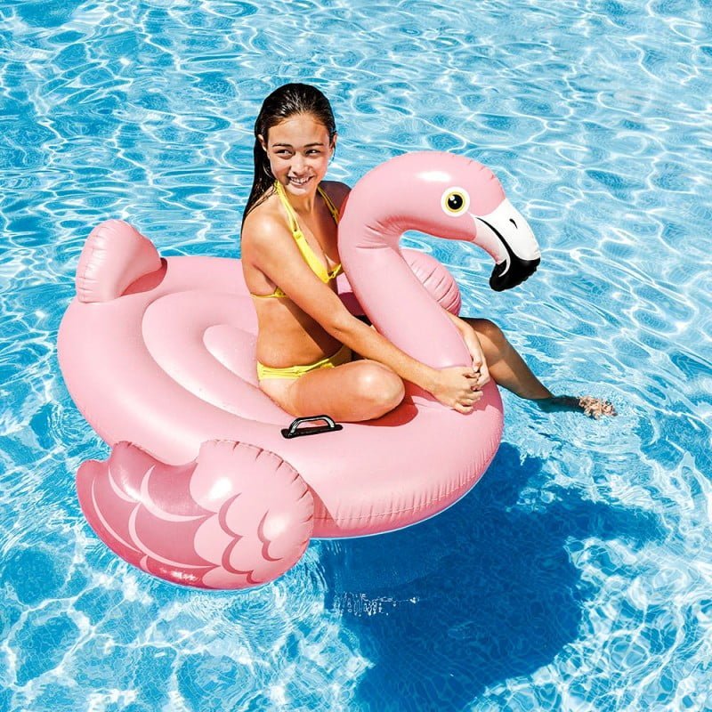 ⁦Bouée Géante Gonflable Flamant Rose Ride-On pour Piscine Intex 57558NP - عوامة الفلامينغو الوردي الضخمة للركوب والاستجمام في المسبح⁩ - الصورة ⁦7⁩