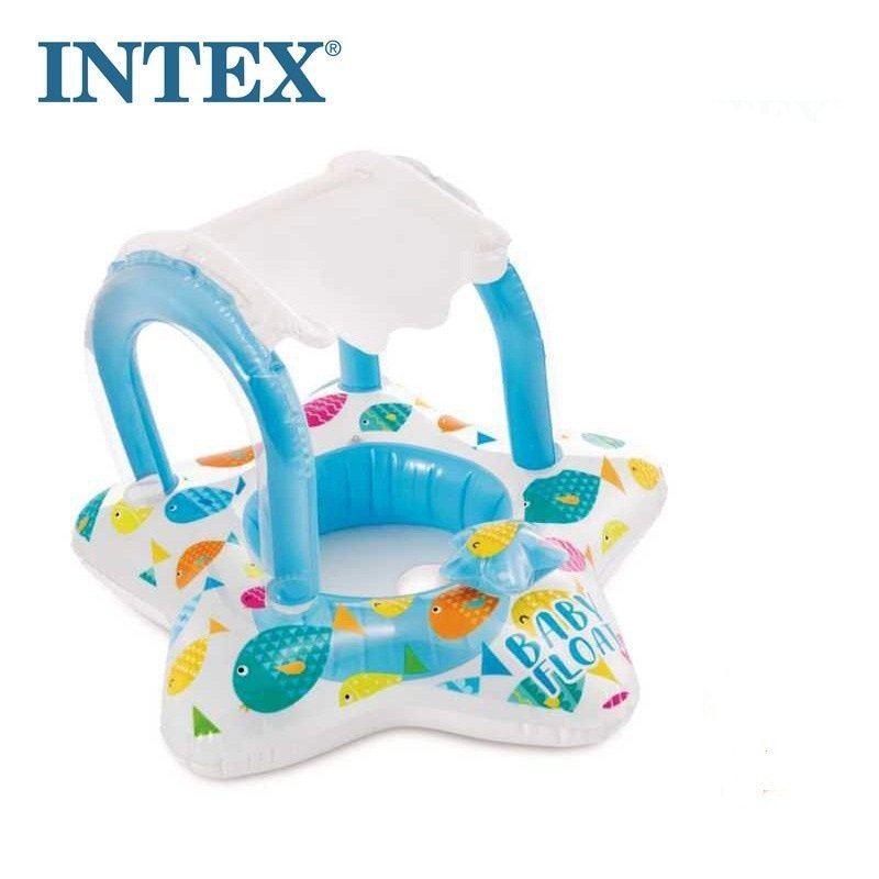 ⁦Bouée Siège Gonflable pour Bébé avec Parasol Anti-UV - Design Voiture INTEX 56573NP - عوامة السباحة المنفوخة للأطفال والرضع مع مظلة واقية من الشمس⁩ - الصورة ⁦4⁩