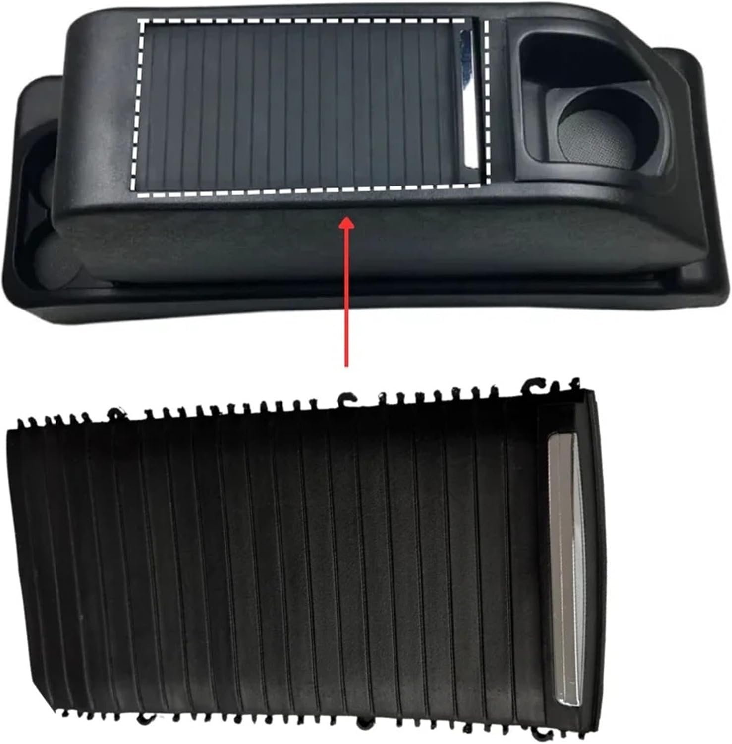 ⁦Cache Coulissant de Console Centrale pour Voiture - غطاء ستارة الكونسول الوسطي المنزلق للسيارات⁩ - الصورة ⁦2⁩