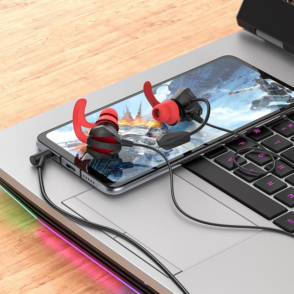 Écouteurs de jeu filaire intra-auriculaire avec microphone E-Sport Hoco M105 - سماعات ألعاب إحترافية مع ميكروفون - الصورة 3