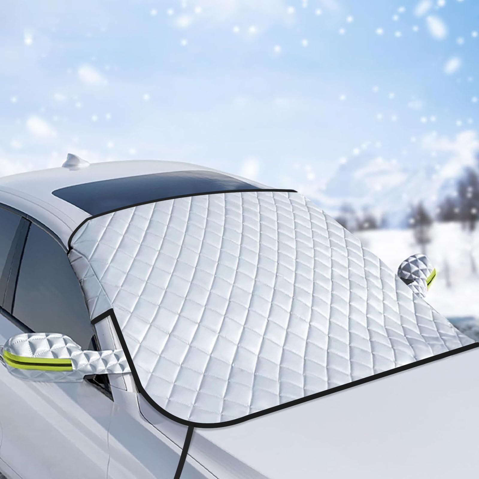 Couverture de Pare-brise Magnetique pour Voiture Toute Saison - غطاء الزجاج الأمامي للسيارة متعدد الفصول - الصورة 10