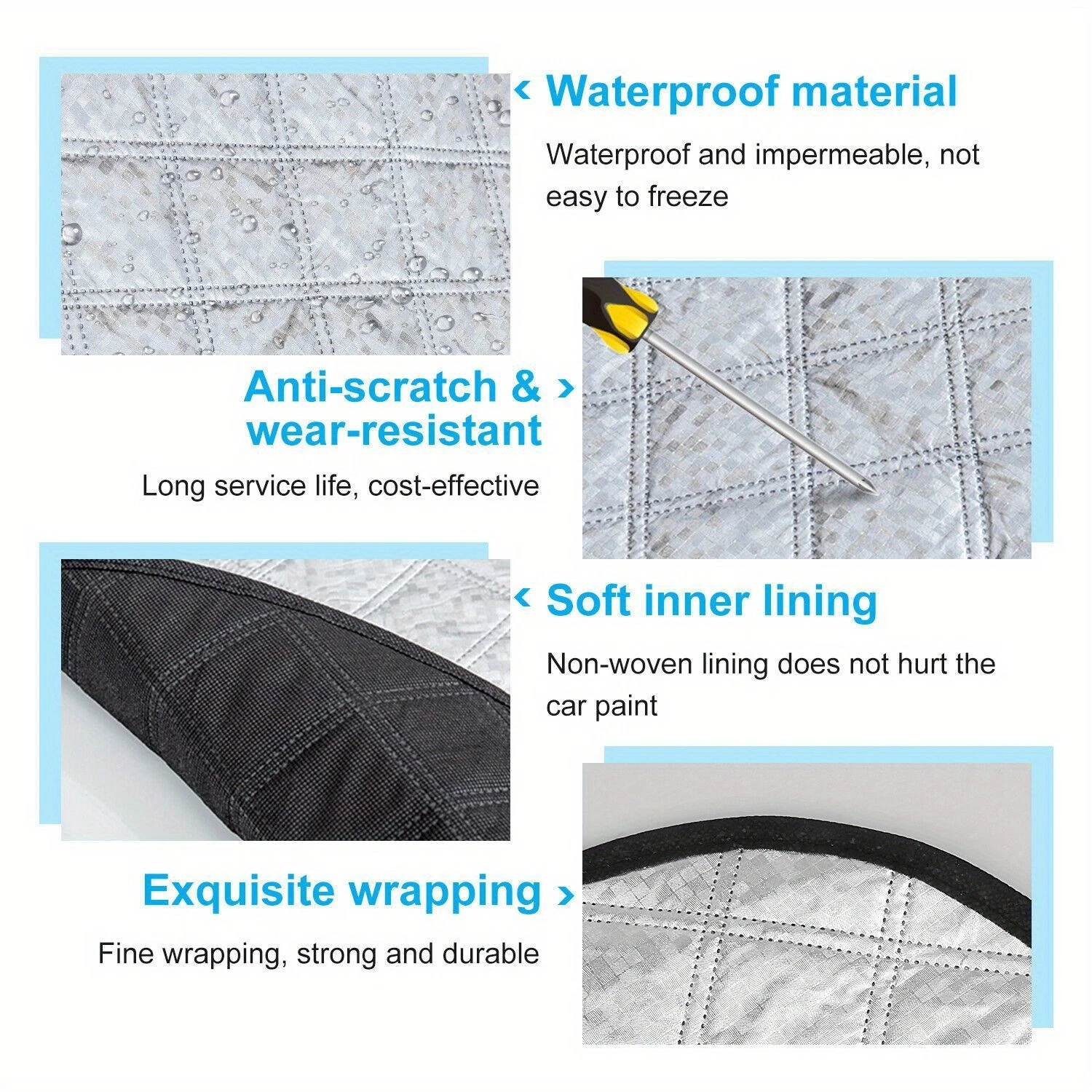 Couverture de Pare-brise Magnetique pour Voiture Toute Saison - غطاء الزجاج الأمامي للسيارة متعدد الفصول - الصورة 3