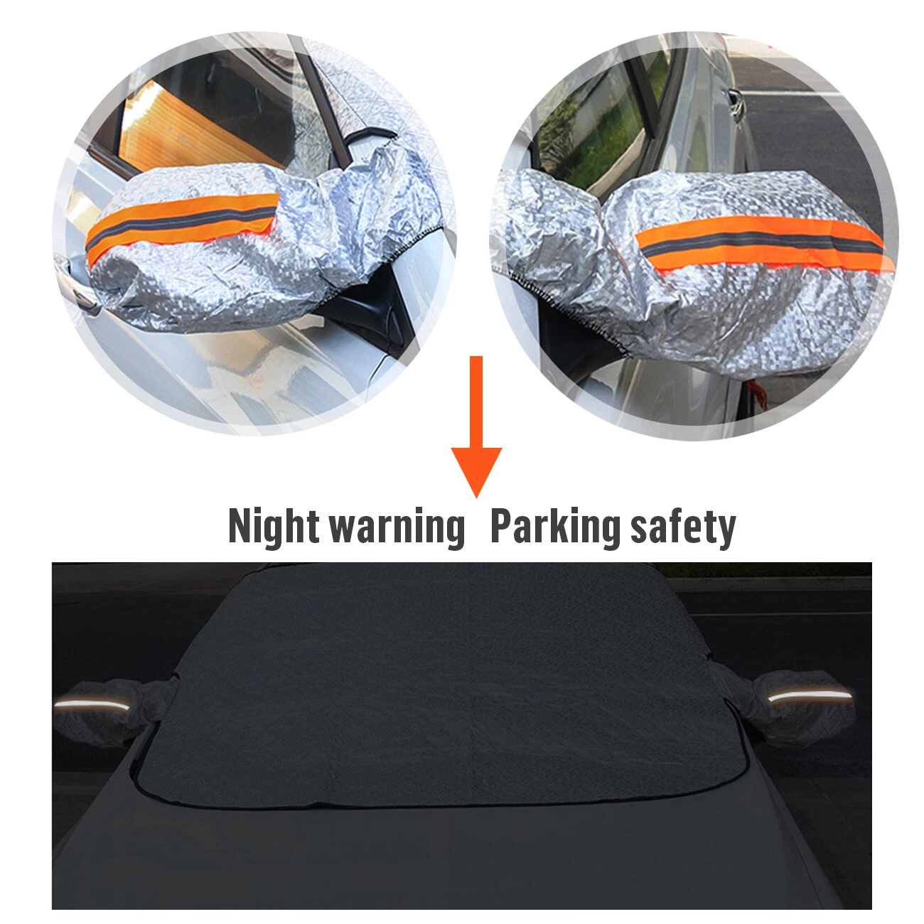 Couverture de Pare-brise Magnetique pour Voiture Toute Saison - غطاء الزجاج الأمامي للسيارة متعدد الفصول - الصورة 6