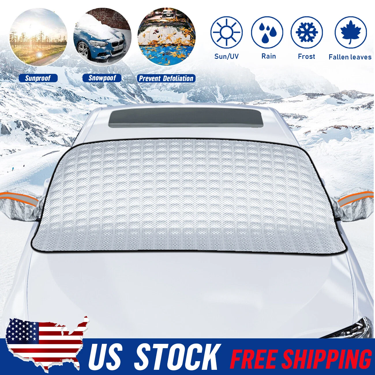 Couverture de Pare-brise Magnetique pour Voiture Toute Saison - غطاء الزجاج الأمامي للسيارة متعدد الفصول - الصورة 8