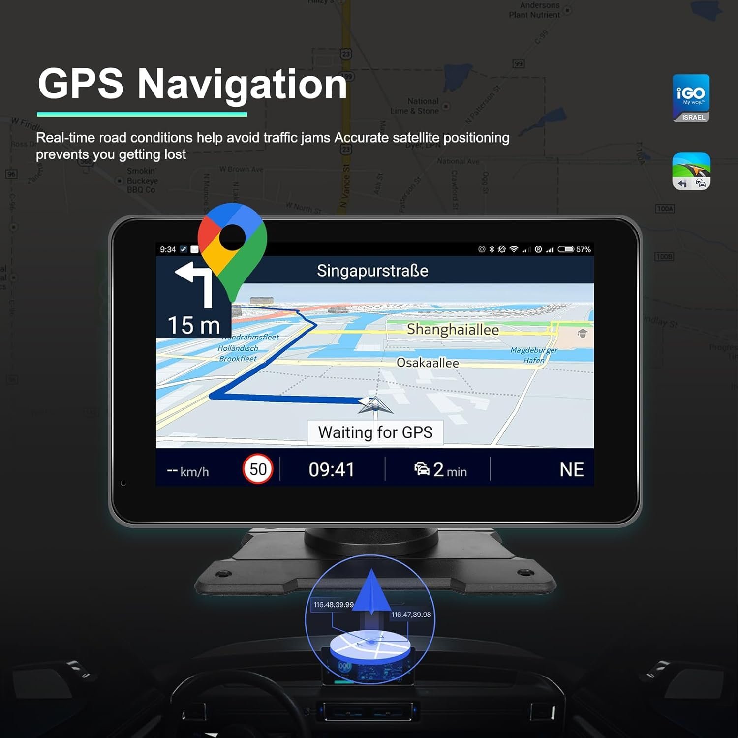 ⁦Écran Autoradio Portable 7P Tactile - CarPlay et Android Auto - شاشة السيارة الذكية المحمولة 7 بوصة تدعم كربلاي وأندرويد أوتو⁩ - الصورة ⁦6⁩