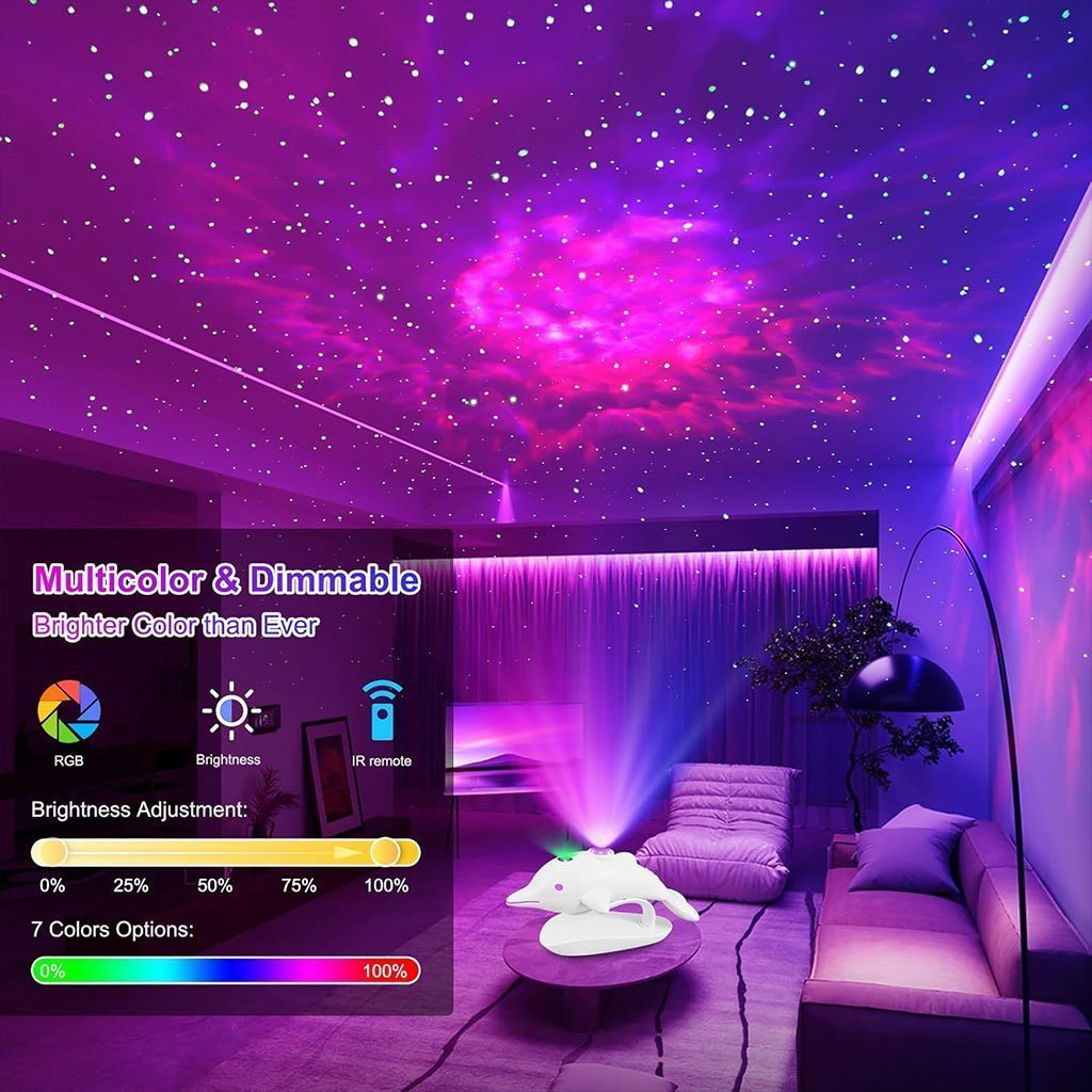 Projecteur de Lumière Etoilée Galaxie avec Télécommande – جهاز عرض النجوم - الصورة 2