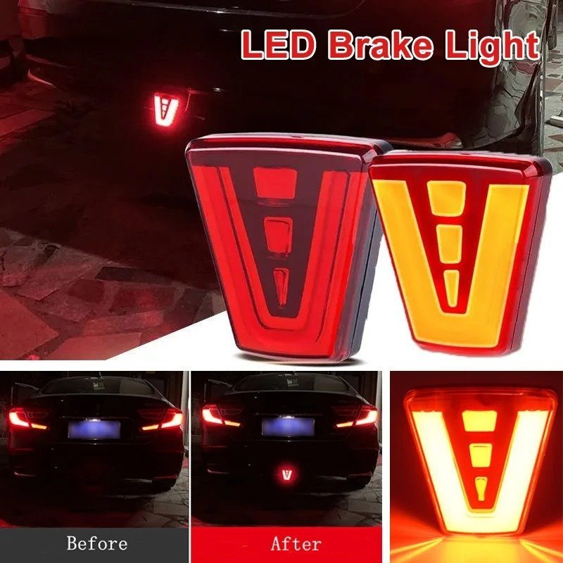 Feux arrière de frein Universel , Style sportif , Flash d'avertissement,pour Auto SUV Moto - مصابيح خلفية للفرامل ، نمط رياضي، فلاش تحذير، - الصورة 4