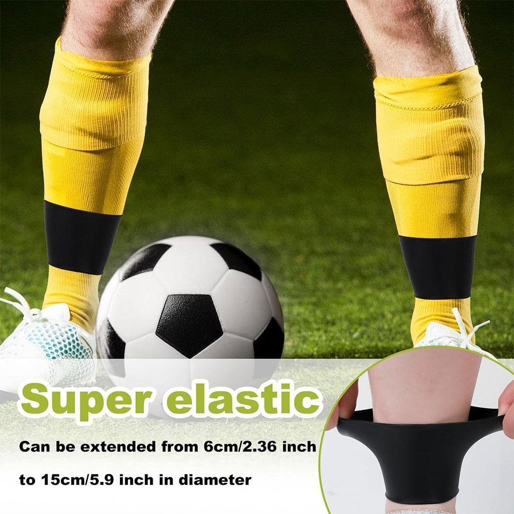 Bandes de maintien pour jambières de football en silicone 2pcs - الصورة 3