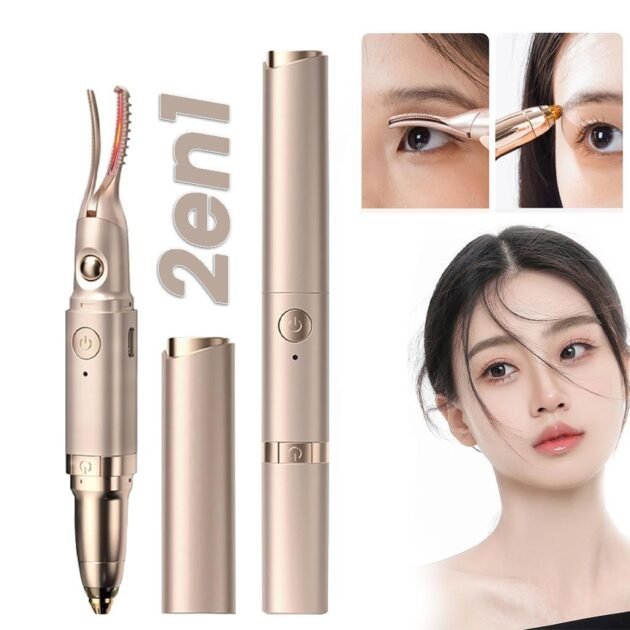 Recourbe-cils chauffant et tondeuse à sourcils 2 en 1 – جهاز تقويم الرموش