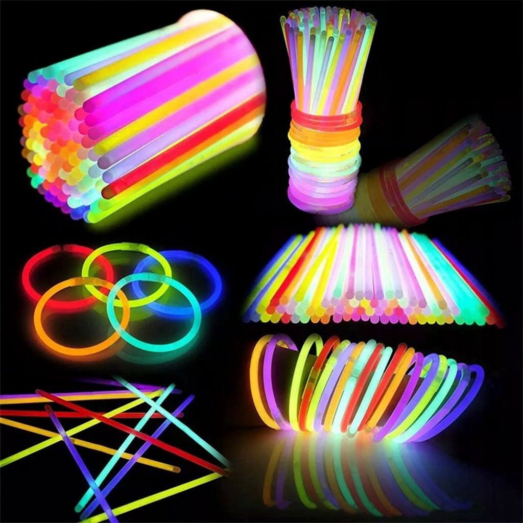 ⁦Glow Sticks Bulk Party Favors 50pcs 8inch Party Time - أساور مضيئة للحفلات⁩ - الصورة ⁦2⁩