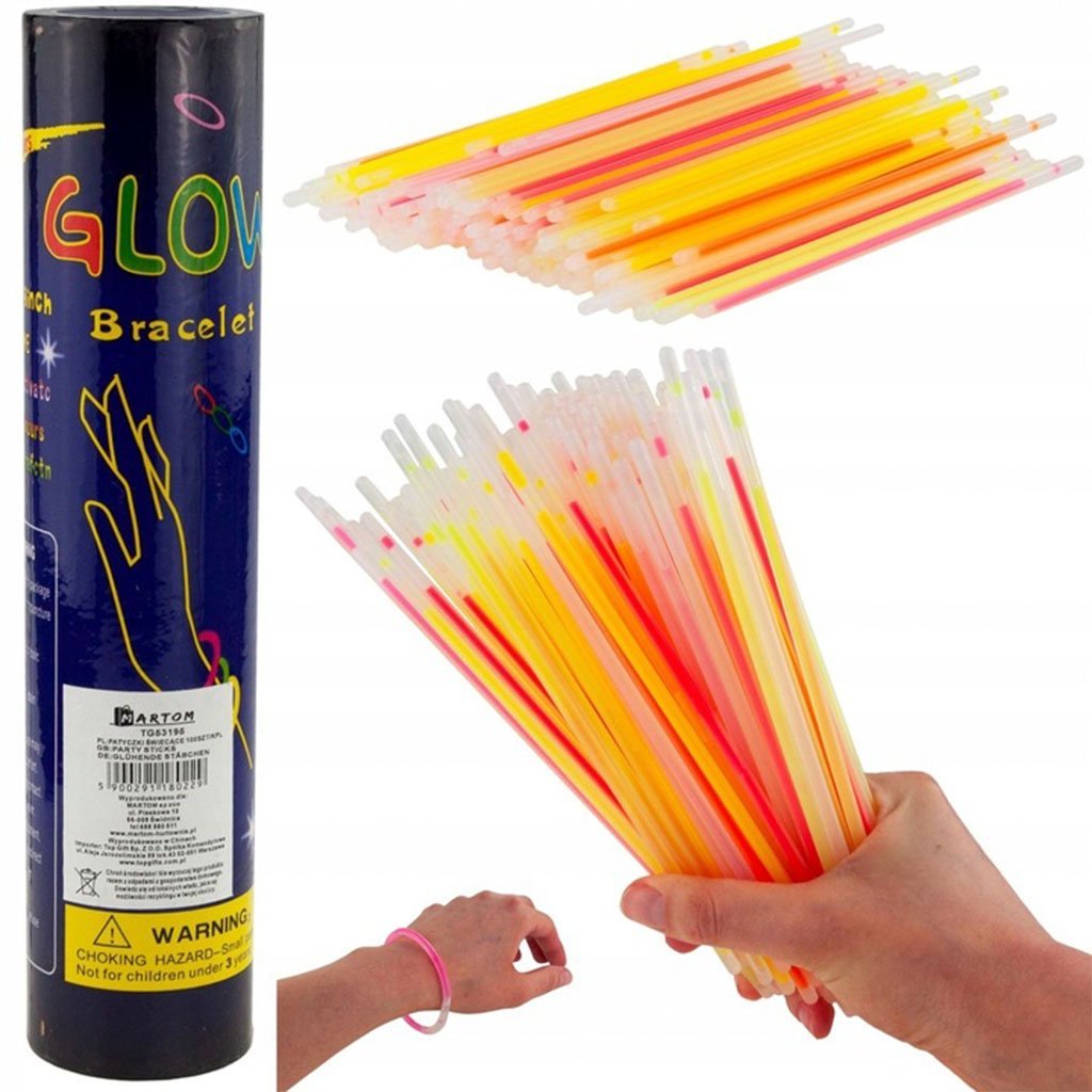 ⁦Glow Sticks Bulk Party Favors 50pcs 8inch Party Time - أساور مضيئة للحفلات⁩ - الصورة ⁦3⁩
