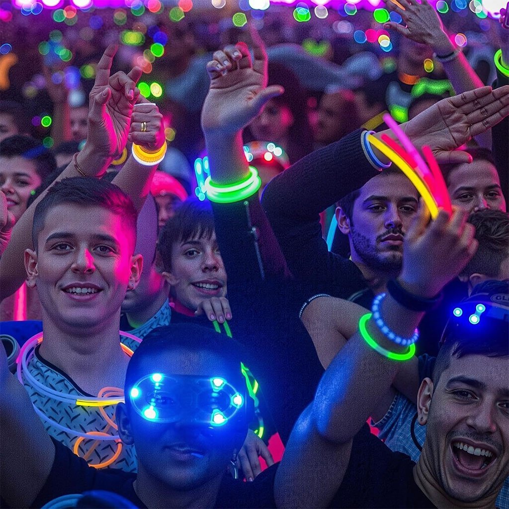 ⁦Glow Sticks Bulk Party Favors 50pcs 8inch Party Time - أساور مضيئة للحفلات⁩ - الصورة ⁦4⁩