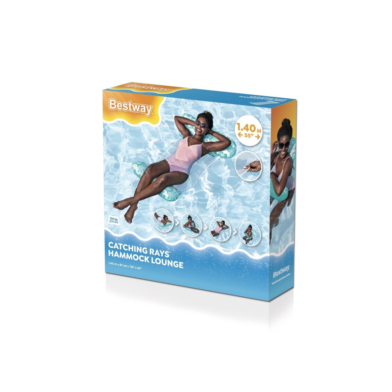⁦Hamac de Piscine Gonflable Multifonction 4-en-1 avec Siège en Maille - عوامة مسبح هوائية 4 في 1 بنسيج شبكي⁩ - الصورة ⁦11⁩