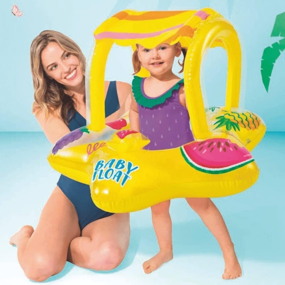 ⁦Intex Bouee enfant Avec un auvent intégré pour se protéger des rayons du soleil 56573NP⁩ - الصورة ⁦2⁩